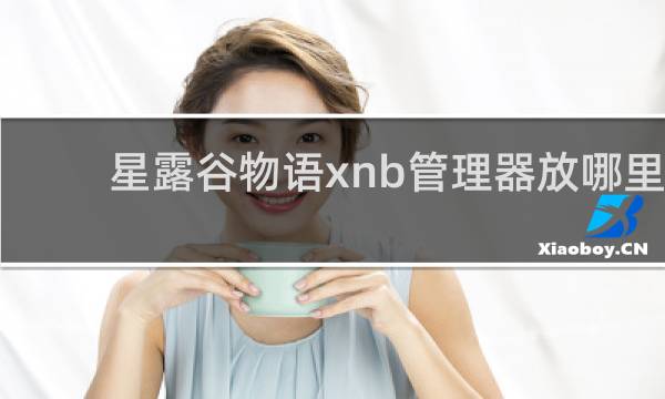星露谷物语xnb管理器放哪里