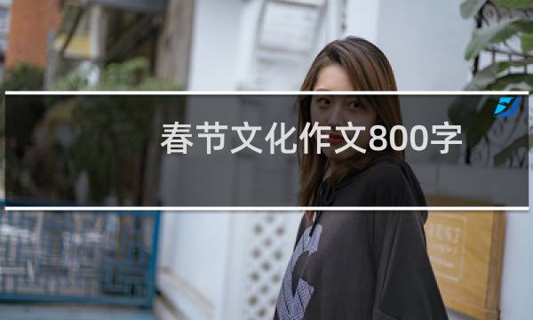 春节文化作文800字