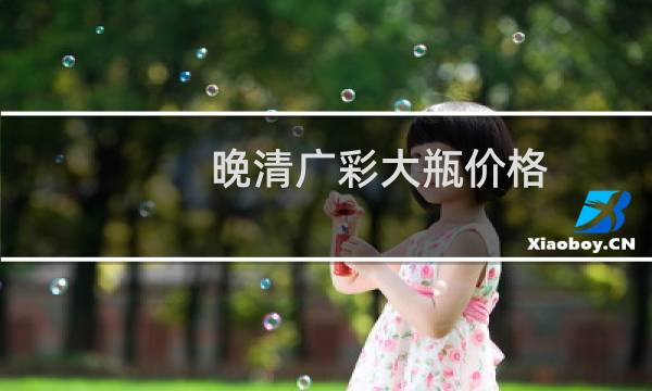 晚清广彩大瓶价格