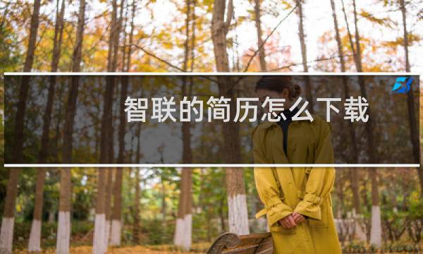 智联的简历怎么下载