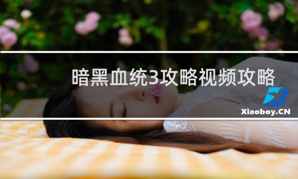 暗黑血统3攻略视频攻略