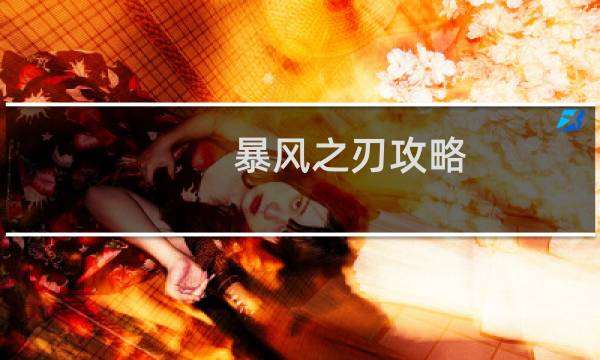 暴风之刃攻略