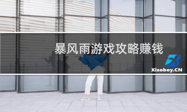 暴风雨游戏攻略赚钱