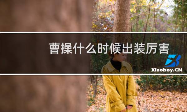 曹操什么时候出装厉害