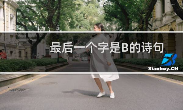 最后一个字是B的诗句
