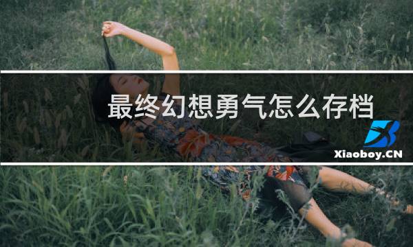 最终幻想勇气怎么存档