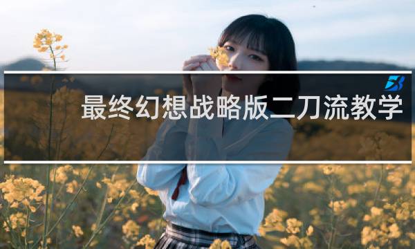 最终幻想战略版二刀流教学