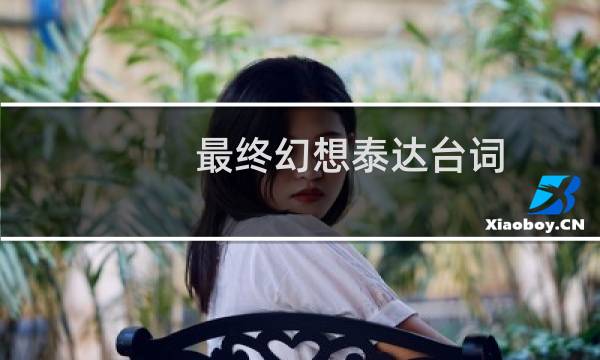 最终幻想泰达台词