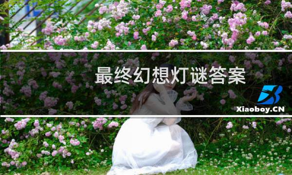 最终幻想灯谜答案