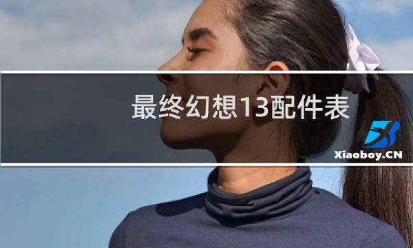 最终幻想13配件表
