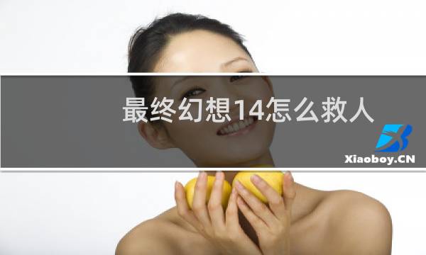 最终幻想14怎么救人
