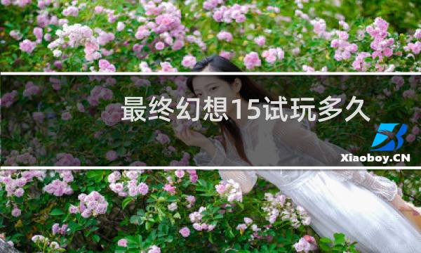 最终幻想15试玩多久