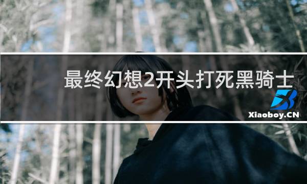 最终幻想2开头打死黑骑士
