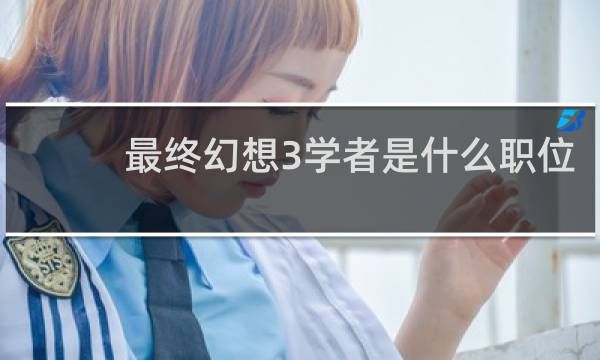 最终幻想3学者是什么职位