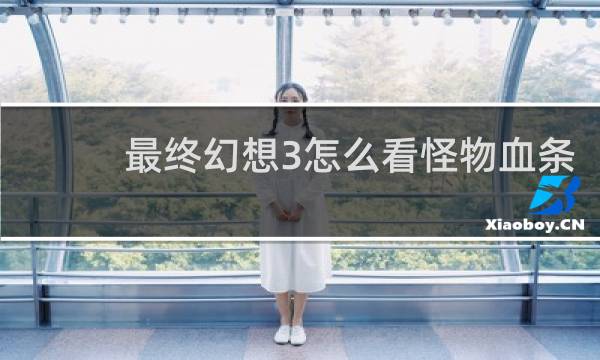 最终幻想3怎么看怪物血条