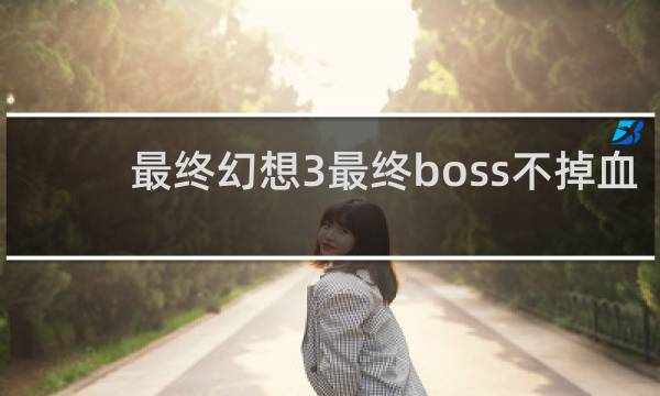 最终幻想3最终boss不掉血