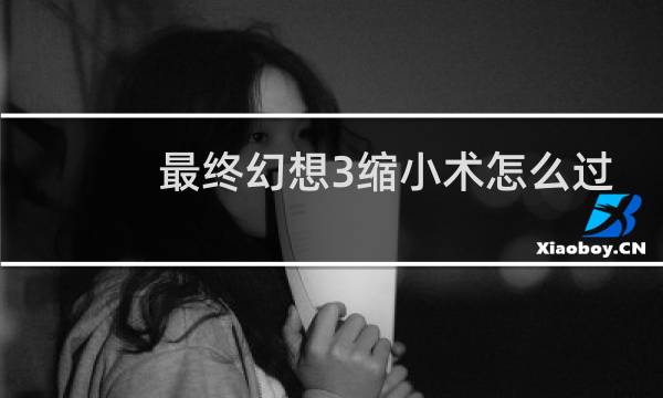 最终幻想3缩小术怎么过