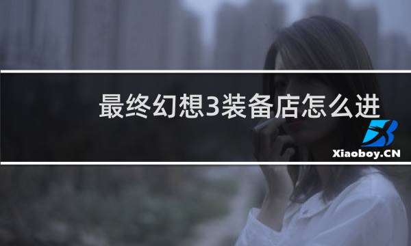 最终幻想3装备店怎么进