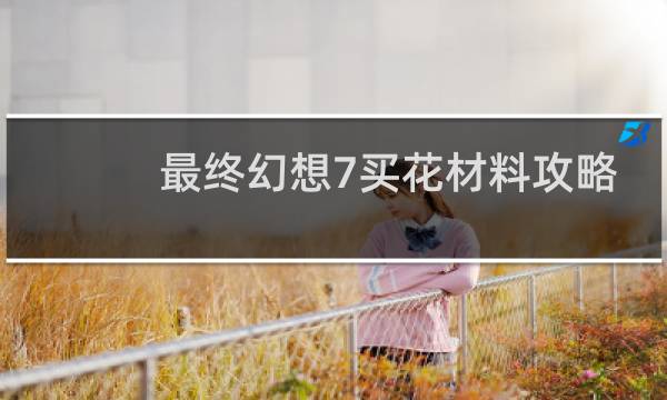 最终幻想7买花材料攻略