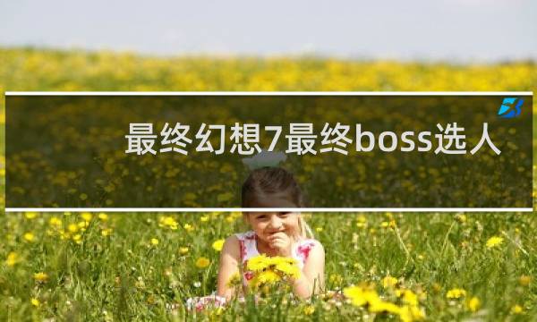 最终幻想7最终boss选人