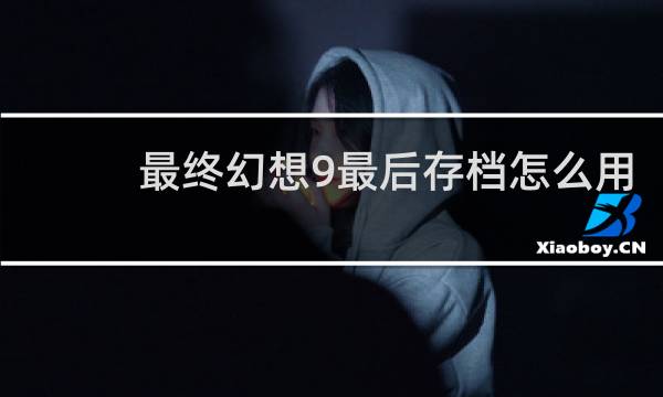 最终幻想9最后存档怎么用