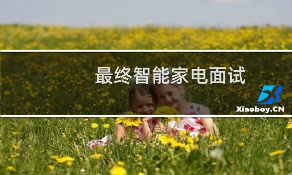 最终智能家电面试