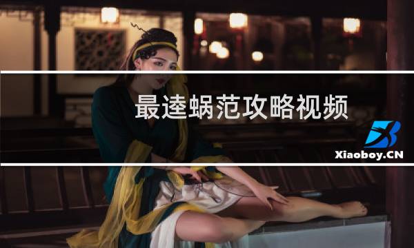 最逵蜗范攻略视频