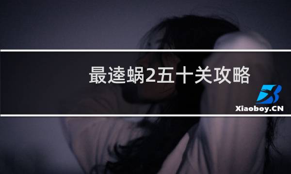 最逵蜗2五十关攻略