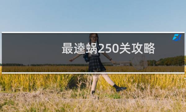 最逵蜗250关攻略