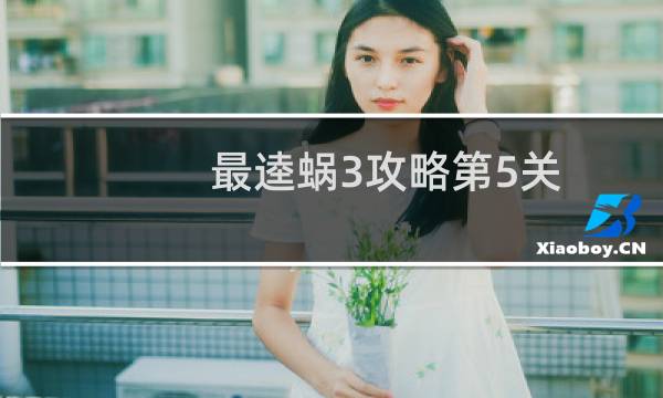 最逵蜗3攻略第5关