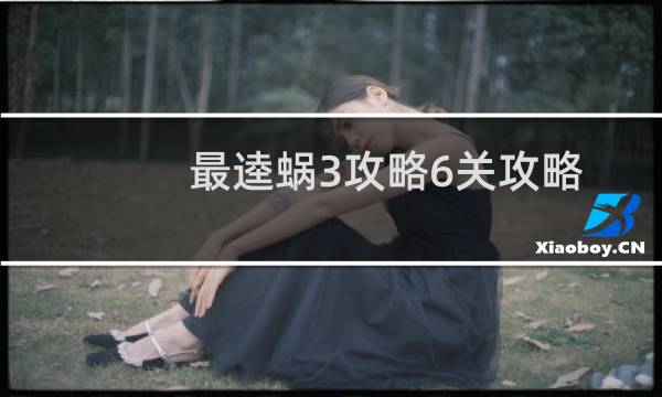 最逵蜗3攻略6关攻略