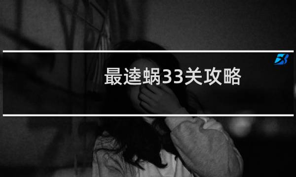 最逵蜗33关攻略