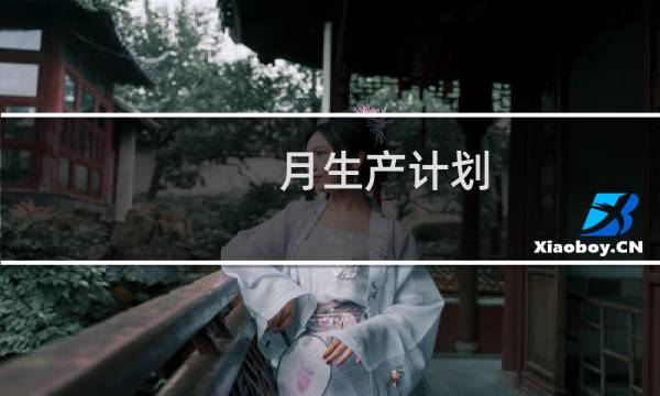 月生产计划
