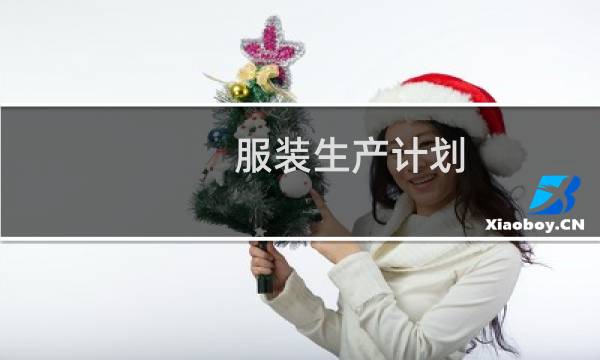 服装生产计划