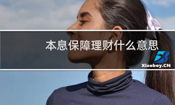 本息保障理财什么意思