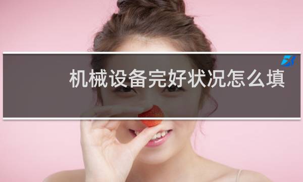 机械设备完好状况怎么填