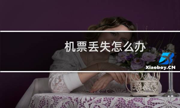 机票丢失怎么办