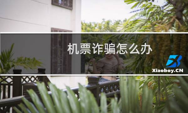 机票诈骗怎么办