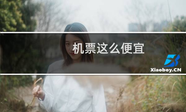 机票这么便宜