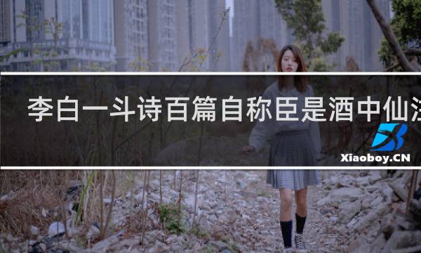 李白一斗诗百篇自称臣是酒中仙注音