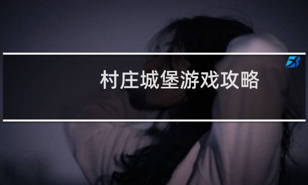 村庄城堡游戏攻略