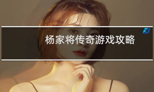 杨家将传奇游戏攻略
