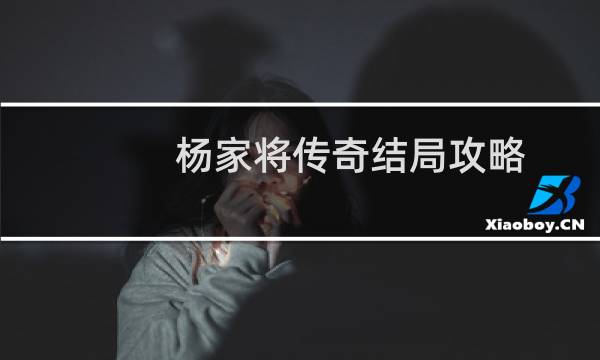杨家将传奇结局攻略