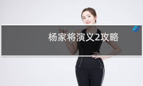 杨家将演义2攻略