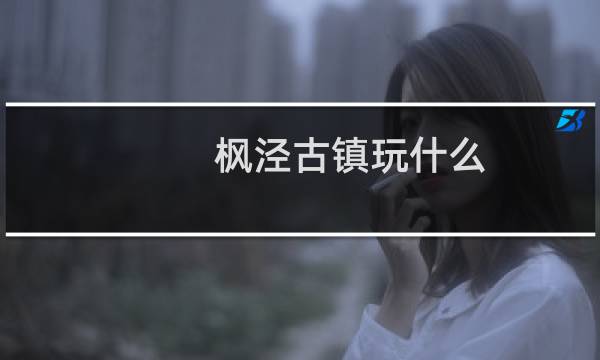 枫泾古镇玩什么