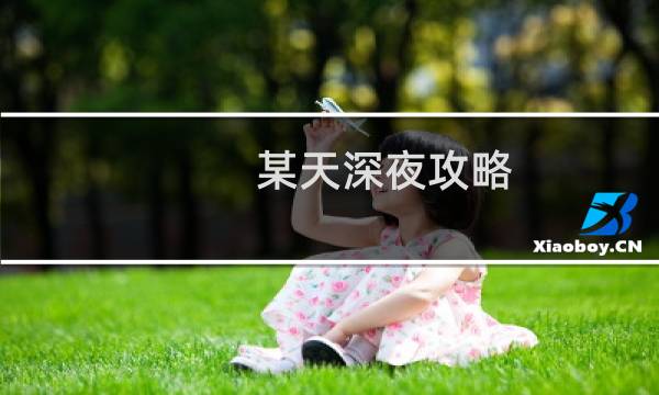 某天深夜攻略