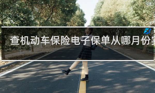 查机动车保险电子保单从哪月份实行