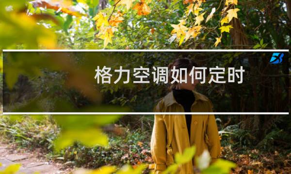 格力空调如何定时