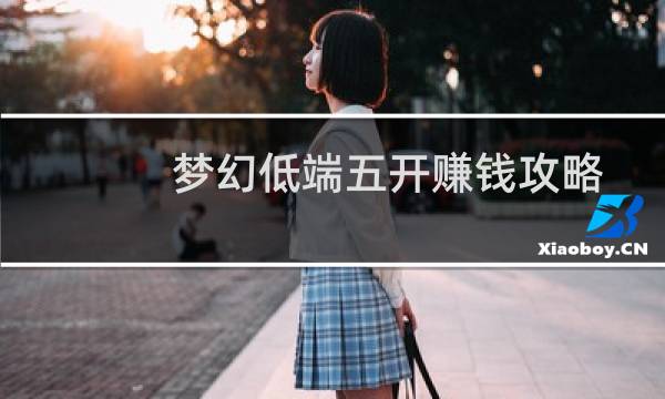 梦幻低端五开赚钱攻略