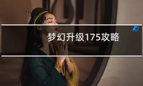 梦幻升级175攻略